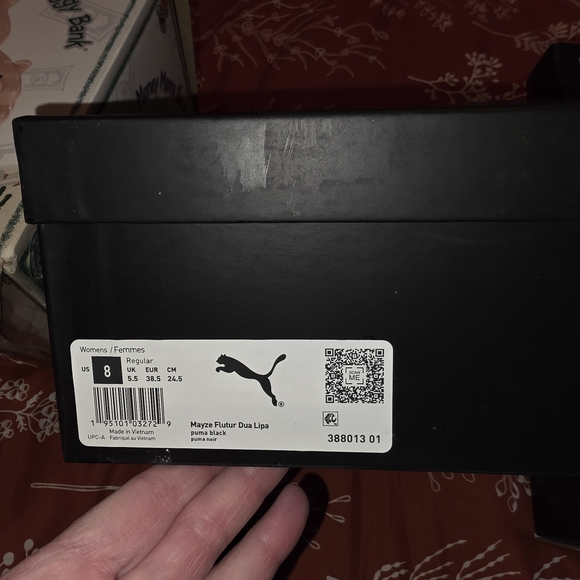 Womens Puma Mayze Flutur Black Platform Sneakers Size 8 - Picture 2 of 2